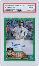 Riley Green Tigers Signed 2023 Topps Chrome #RCA-RG #68/99 PSA 10 Rookie Card