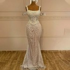 Custom Exquisite Prom Gown High Quality Column Beading Pearls Gown Mermaid Dress