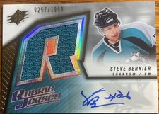 2005-06 SPx Rookie Jersey Autograph Steve Bernier #240 #’d 0257/1999