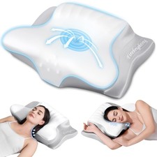 Cervical Neck Pillow for Pain Relief, Contour Memory Foam Pillow with Ergonom...