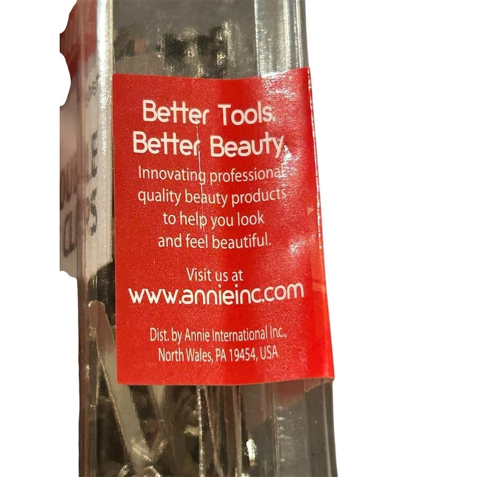 Pinzas para el cabello Annie de doble punta 40 quilates paquete de 6 plateadas con dientes todo tipo de cabello NUEVO Foto 3 de 4