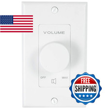Rockville VOL850 50W x2 Wall Stereo Volume Controller 8 Ohm, 11-Step Rotary Knob