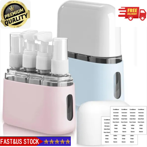 8-Pack TSA Approved Travel Bottle Set | Leak-Proof Refillable Toiletry Container