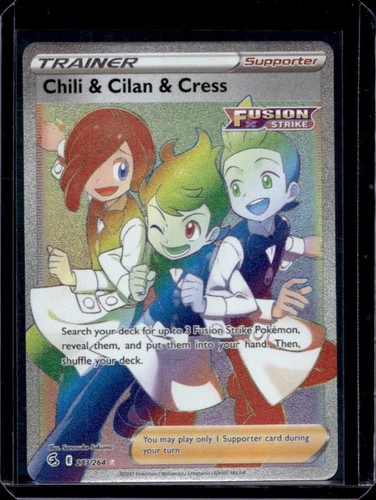 2021 Pokemon SWSH Fusion Strike Chili & Cilan Cress #273/264