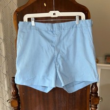 Vintage 70s Shorts Pastel Blue Chino size 34 by measurements