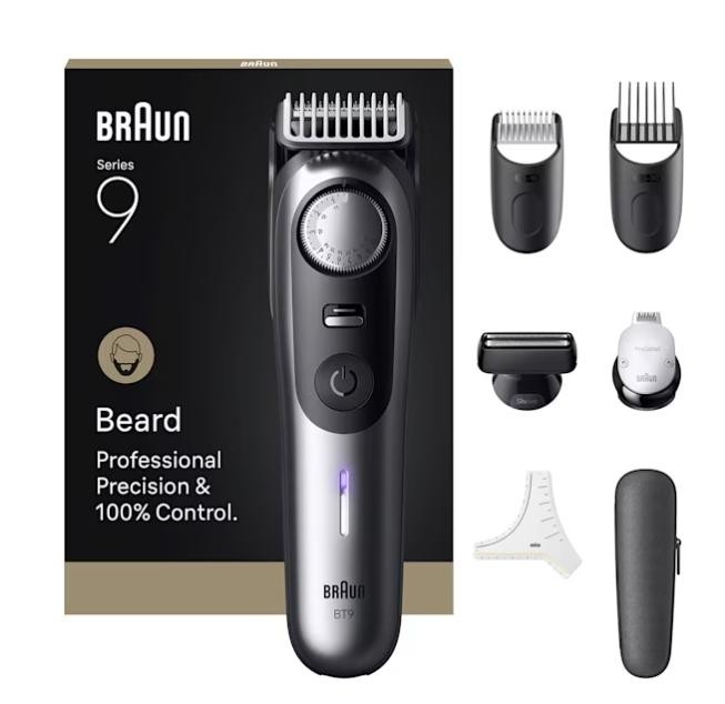 Braun BeardTrimmer 9 BT9520 beard trimmer Battery 52 2 cm Wet & Dry Black, - Image 2