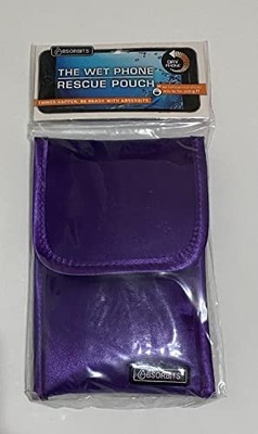 ABSORBITS WET PHONE RESCUE POUCH, PADDED PHONE POUCH TO DRY - PURPLE