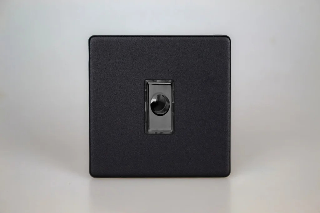 Flex Outlet Black Urban Screwless Matt + Iridium Insert Varilight XDYFOS.MB