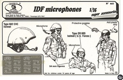 Royal Model Israeli IDF microphones + googles 1:35 Zurüstset Bausatz Art. 017