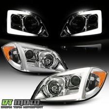 2005-2010 Chevy Cobalt Chrome Led Tube Projector Headlights Headlamps Leftright