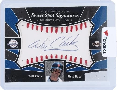 Will Clark Giants Autographed 2004 Upper Deck Sweet Spot Red Stitch #SS-WC Card - Image 3 of 4