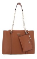 Guess Eco Craig High Society Carryall Schultertasche Tasche Cognac Hellbraun Neu