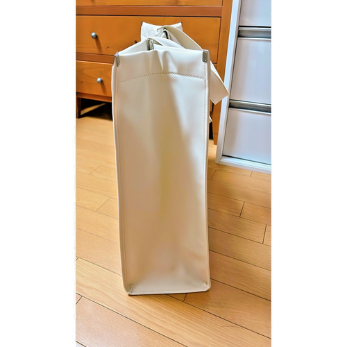 MM6 Maison Margiela Leder Beuteltasche Handtasche weiß groß H47 x B57 x T17 cm - Bild 4 von 10