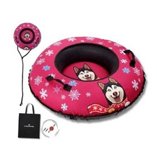 Snow Tube for Adults  Kids  Heavy-Duty Inflatable Snow Tube with Super Slick