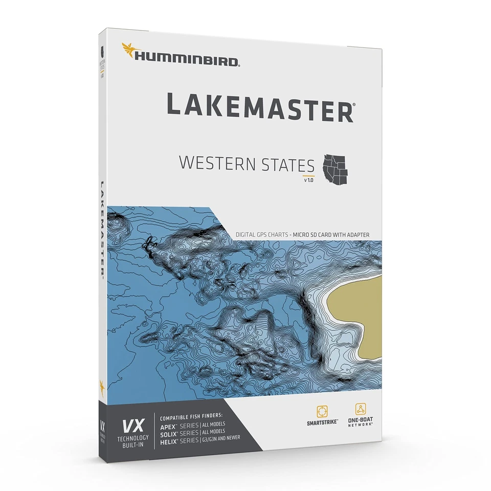 Humminbird LakeMaster Western States V1 Map SD Card for Fish Finders - Image 3 of 3