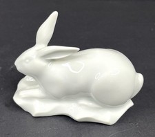Haviland Limoges Porcelain White Bunny Rabbit Figurine France 3 1/2"