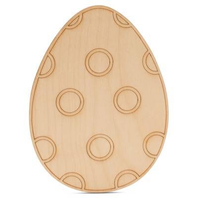 Dotted Wood Easter Egg Cutouts, 5''-14 , 1/8'' Thick Pack of 5 |Woodpeckers