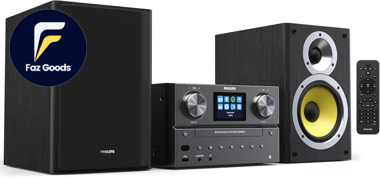 Bluetooth & Wifi Stereo System for Home with CD Player, Spot