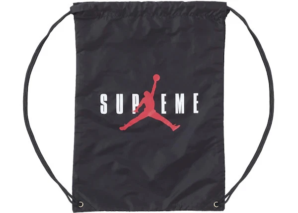 Taille OS   Sac Supreme Jordan à cordon noir sac noir 