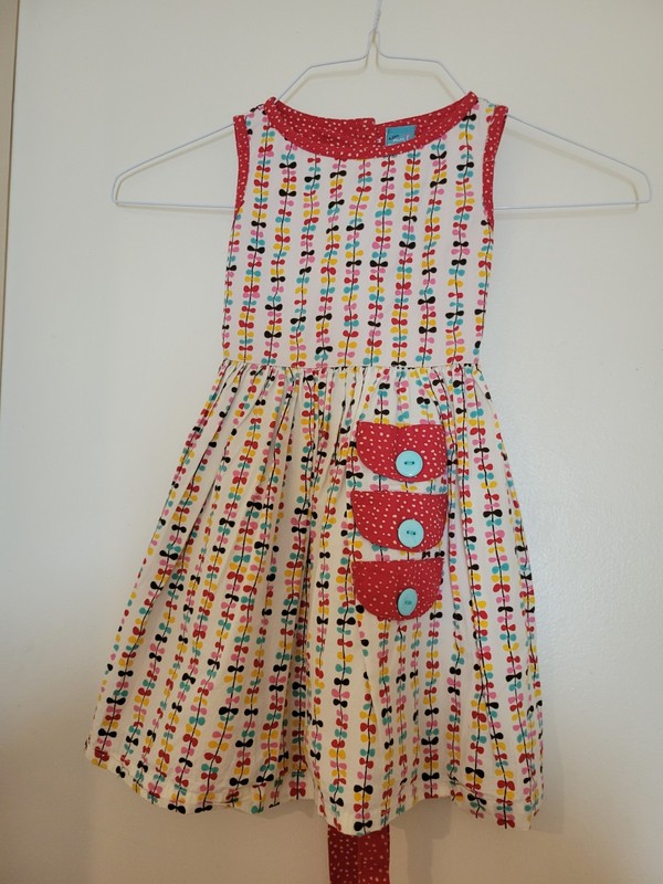 little miss marmalade dress Size 4 White W/bows