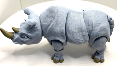 #ad #ad Articulated 3D Printed Rhino Figure Posable Wildlife Model $9.99
