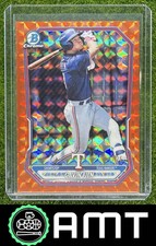 Gavin Fien 2026 Bowman 4/25 Chrome Prospects Orange Geometric Refractor Rangers