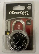 Master Lock 1500D Locker Lock Combination Anti-Shim Padlock Black NEW!