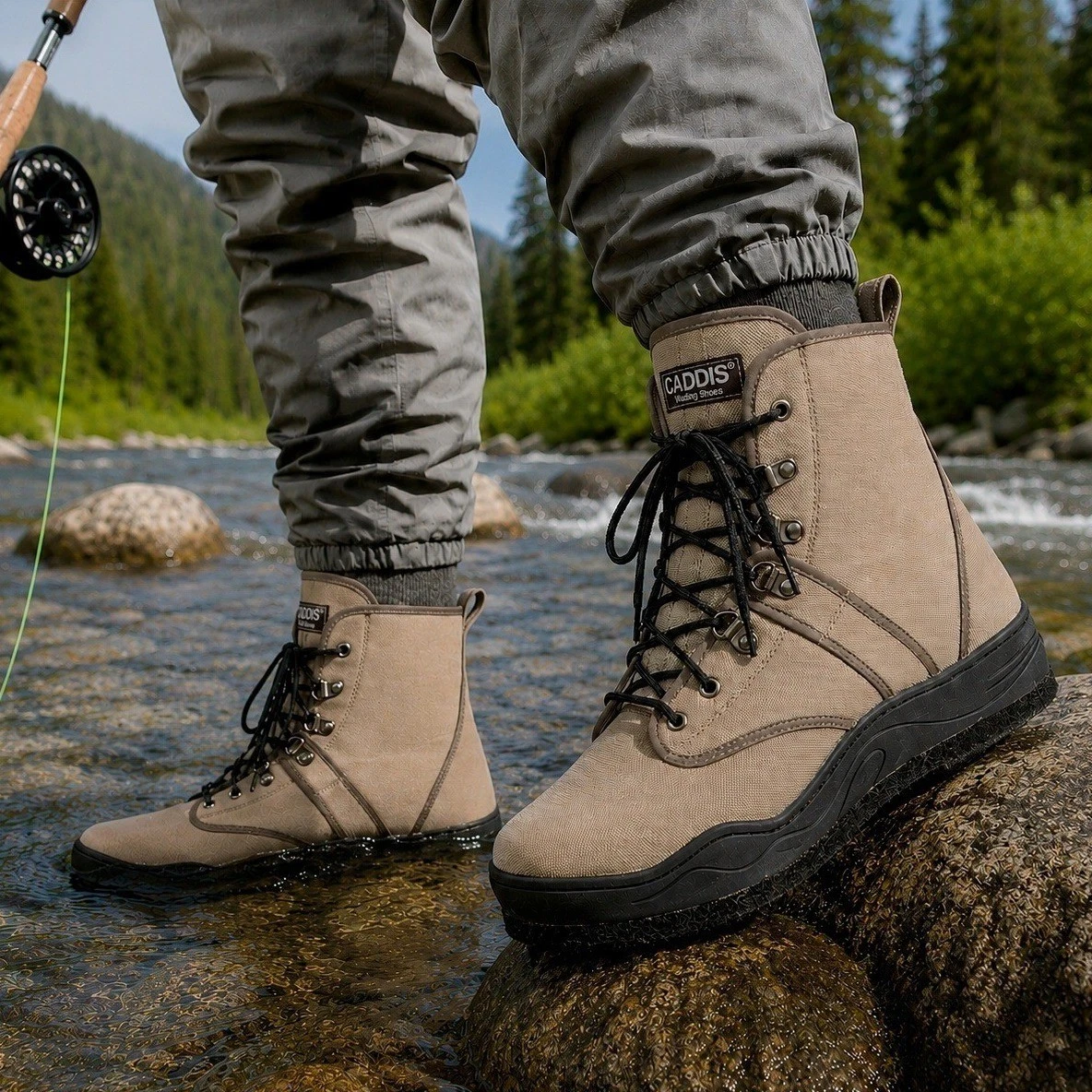 Caddis Explorer Heavy Duty Wading Fishing Boots Men\'s 10 Rubber Lug Soles NEW Caddis Fishing Boots & Shoes Wading Boots for sale | eBay main image 3