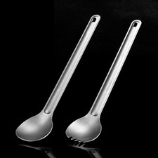 Stainless Steel Spork Camping Spork Outdoor Tableware Long-handled Spork BL