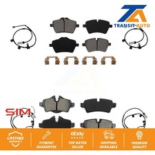 Front Rear Semi-Metallic Disc Brake Pads And Wear Sensors Kit For Mini Cooper