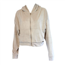 Boux Avenue Women's Velour Lounge Zip Hoodie Neutral UK 18