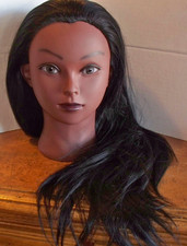 100 Real Human Hair Mannequin Doll Head Training Cosmetology long hair