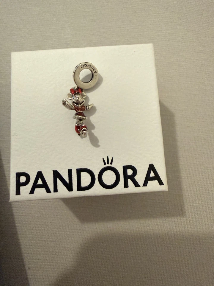 Original Pandora Disney Minnie Mouse Charm – 925 Silber, rot emailliert - Bild 2 von 4