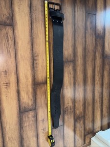 Y 2K Pioneer Black Buckle Leather Weightlifting Belt Size Medium 4” Inch