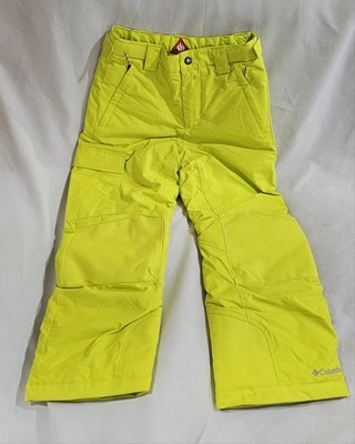 *EUC* COLUMBIA Kids  Bugaboo II Ski/Snowsport Pants Bright Chartreuse SIze S (8)