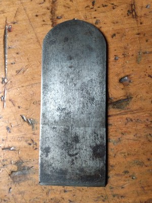 Stanley Arch logo w/ pat. date, # 120 plane blade. See full description.