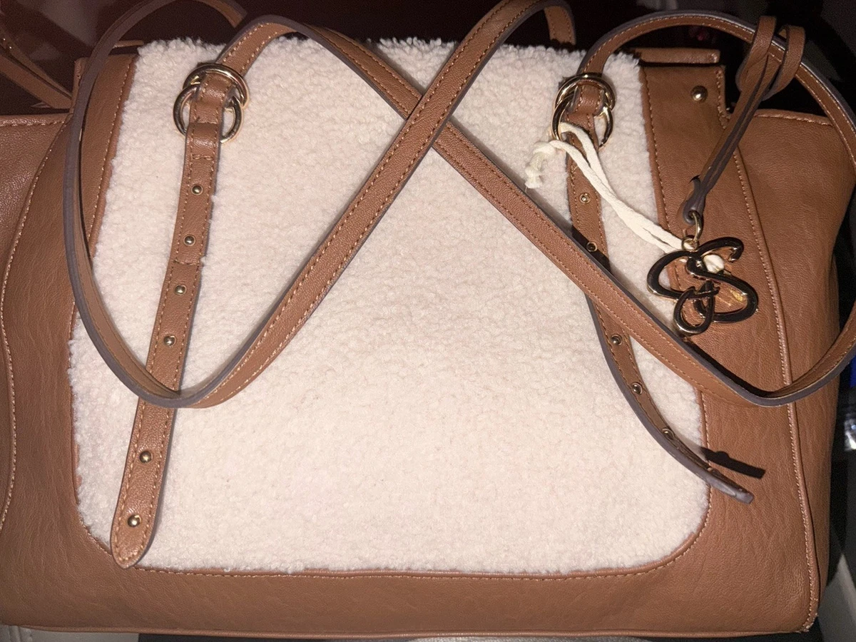 NWT Jessica Simpson Fuzzy Plush Handbag Amazon.com | Jessica Simpson Travel Tote Duffle Bag for  main image 4