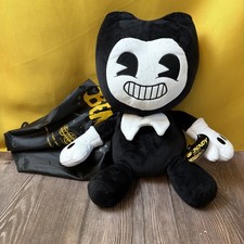 NWT Bendy And The Ink Machine 14  Black And White Plush With Drawstring Bag