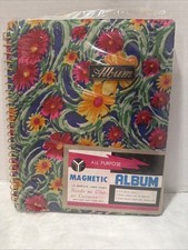 Vintage All Purpose Magnetic Photo Album 10 Pages Sealed. Floral. NOS