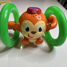 Bright Starts Roll Glow Monkey Baby Toddler Toy w/ Lights Melodies Green