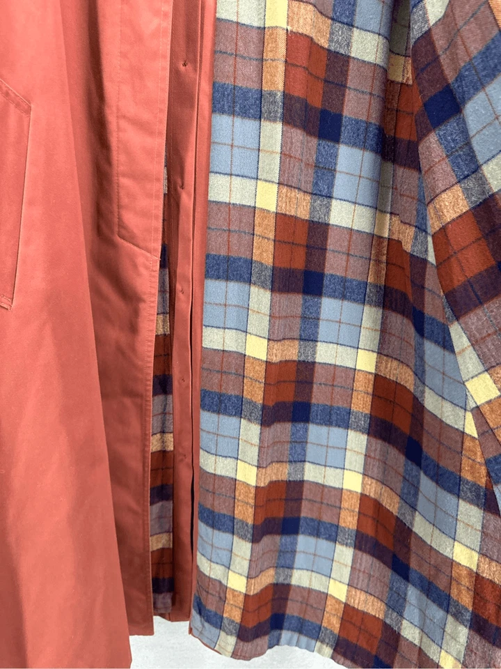 Gabardina vintage Junior Gallery para mujer marrón mezcla de algodón con botones delanteros talla 11 Foto 4 de 4