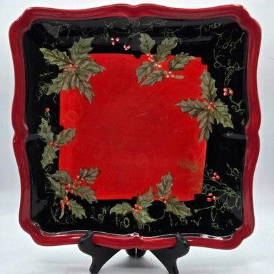 Certified International by Patricia Brubaker Holly Plate 11.5''