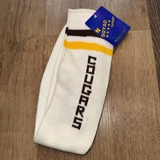 Vintage Tube Socks Cougars Basketball Striped Athletic Calf Orlon 70s 80s NOS