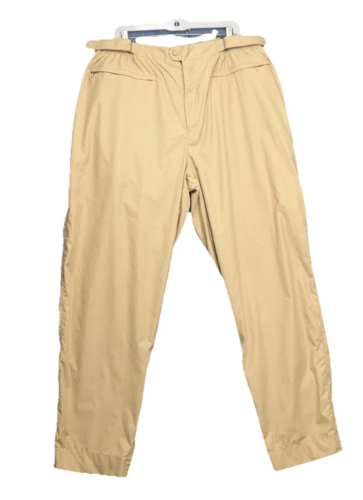 Sun Mountain Sports Tan Windbreaker Outdoor Rain Pants Adjustable 2XL Gorpcore