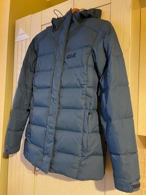Women Jack Wolfskin Down Jacket Turquoise 32 / XXS