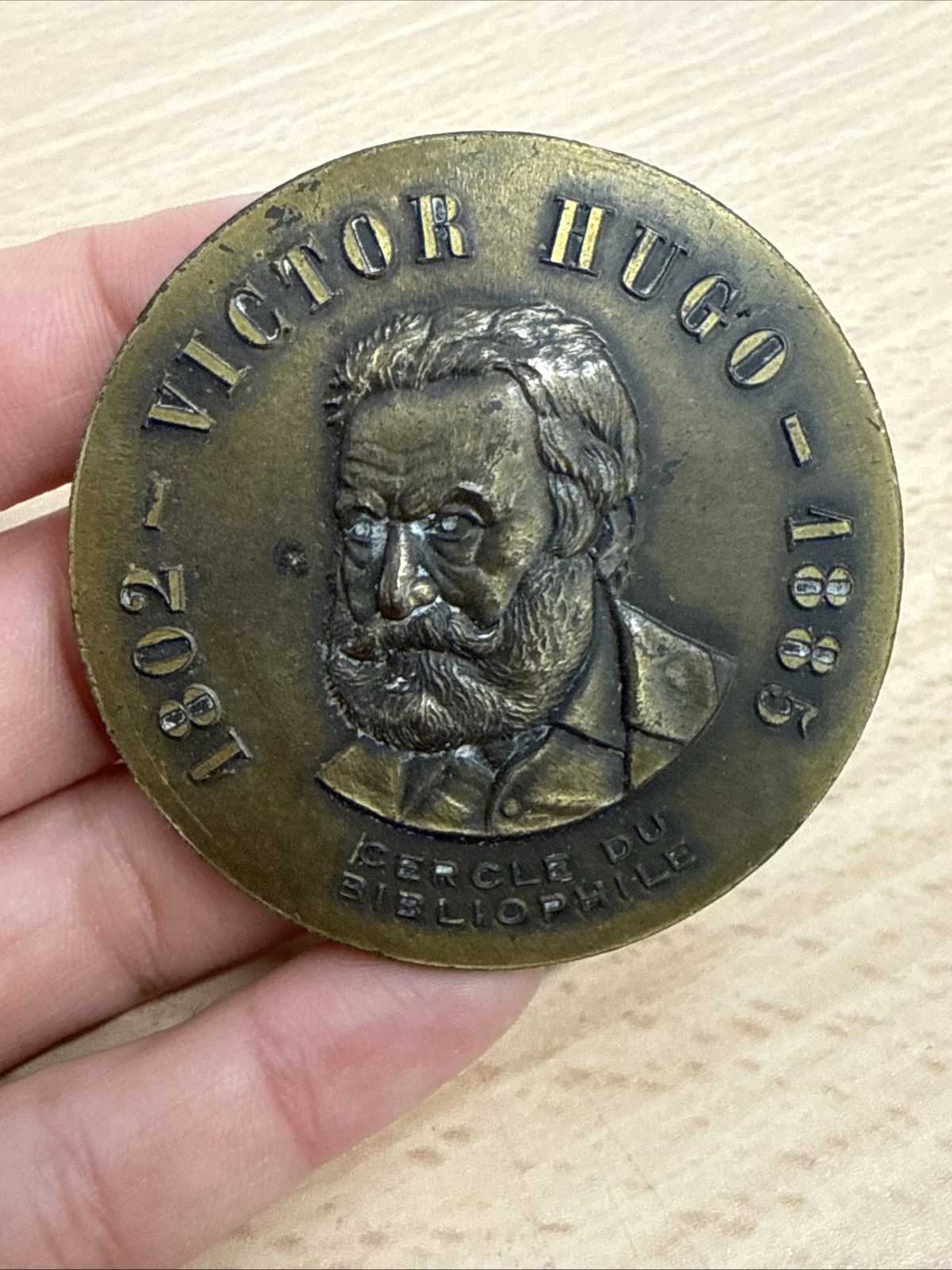 Médaille Victor Hugo Cercle Du Bibliophile