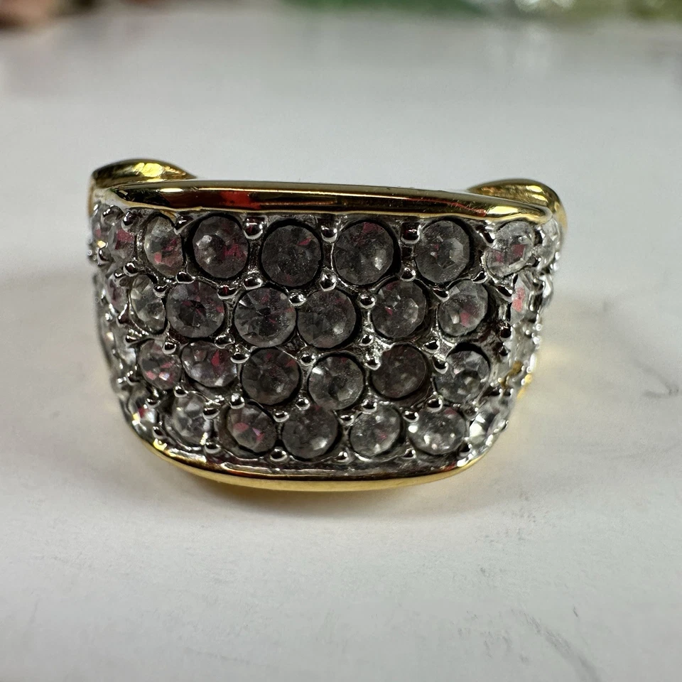 Anillo Vintage Elizabeth Taylor Avon Brilliance Colección Grueso Cóctel 8 9 Foto 3 de 4