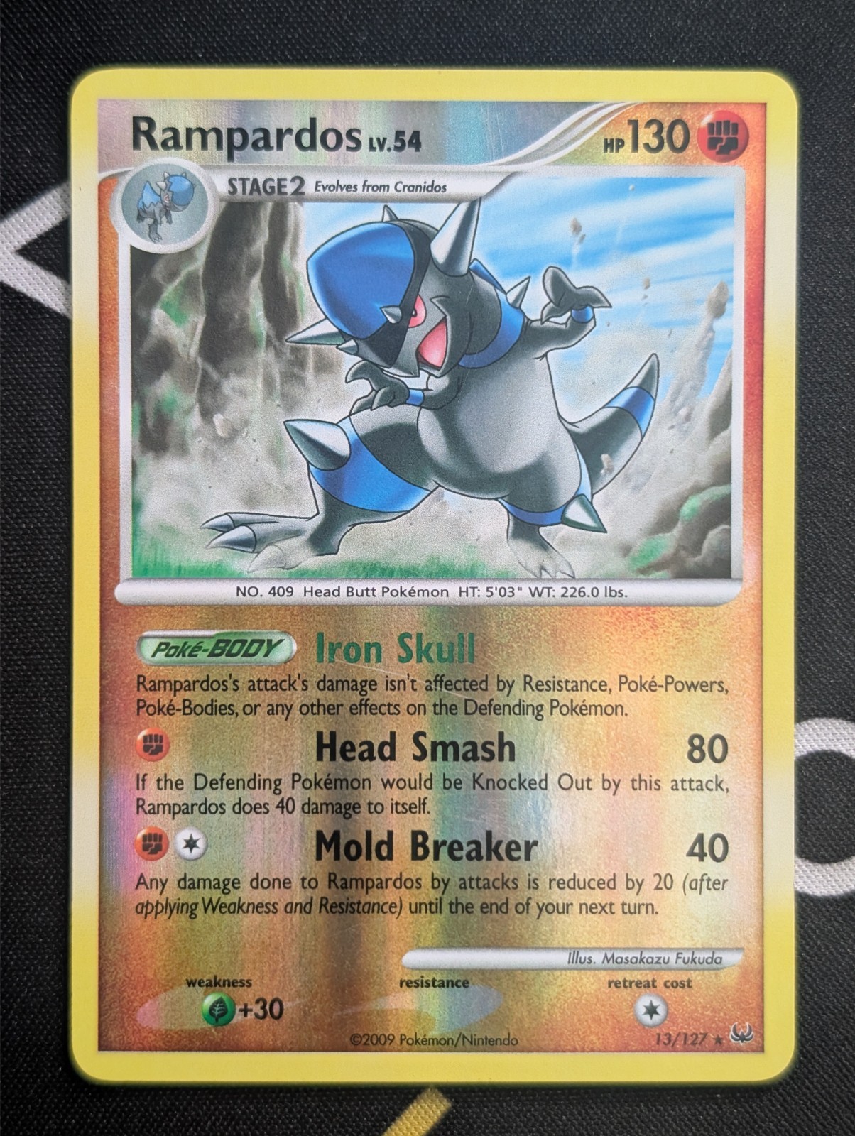 RAMPARDOS 13/127 (Reverse Holo Rare) Platinum - NM/Near Mint Pokemon 
