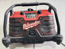Milwaukee Job Site Radio AM/FM Weather Band AUX Input Clock 49-24-0280 Red