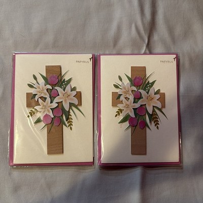 Sealed Papyrus Happy Easter Greeting Card And Envelope Cross
